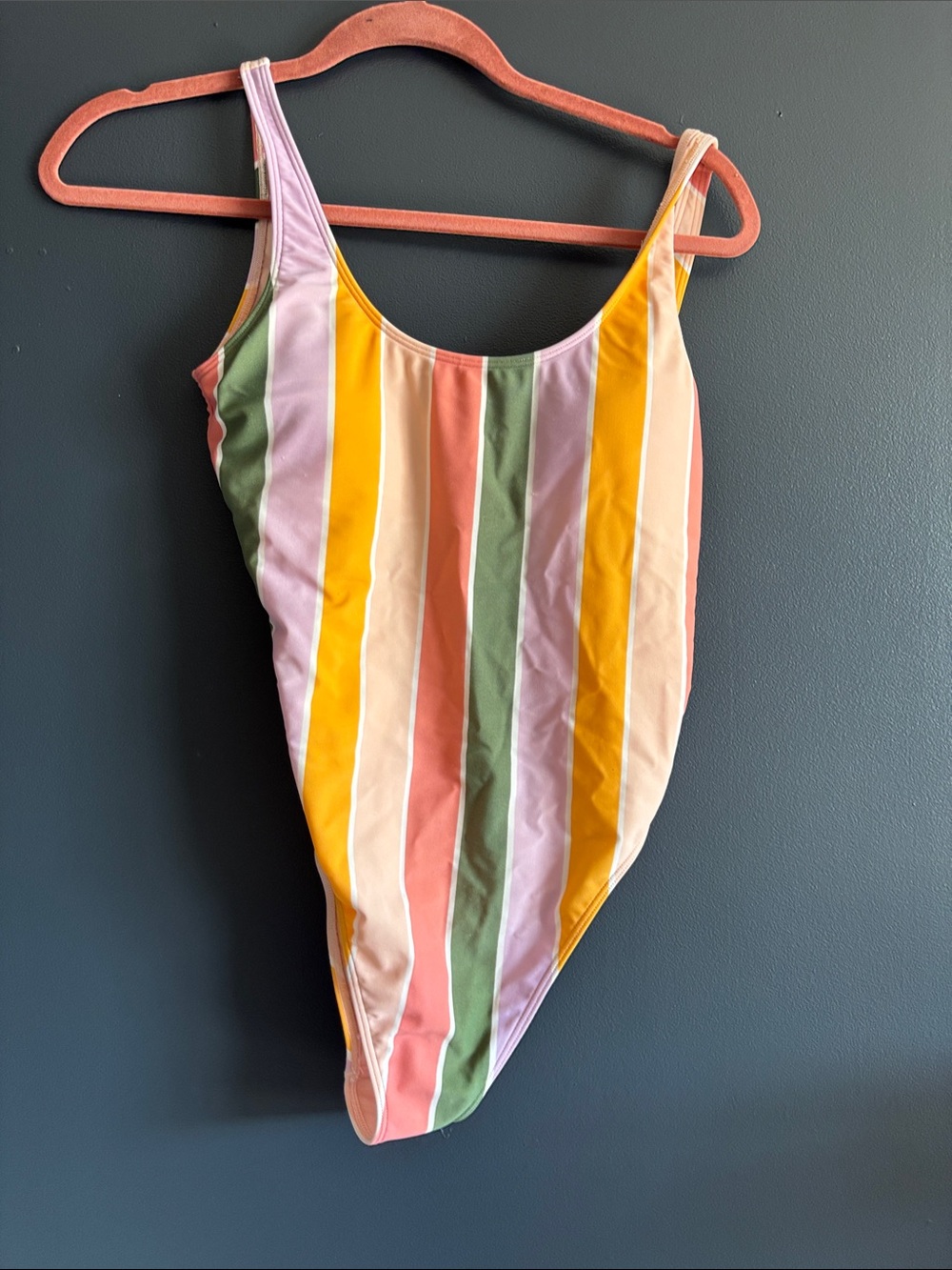 Hollister Multicolor Vertical Stripe One-Piece Swimsuit